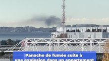Panache de fumée visible de Nice suite à une explosion dans un appartement à Antibes