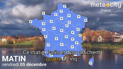 Bulletin météo France du vendredi 05 décembre 2025