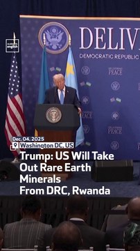 Trump: US Will Take-Out Rare-Earth Minerals From DRC, Rwanda