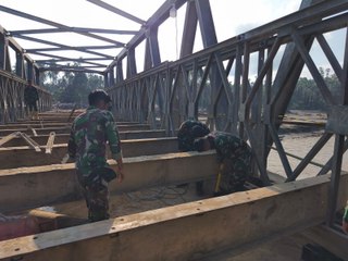 Kodam IM Kebut Pemasangan 4 Jembatan Bailey di Aceh yang Tersapu Banjir