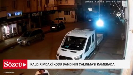 Şanlıurfa'da kaldırımdaki koşu bandının çalınması kamerada