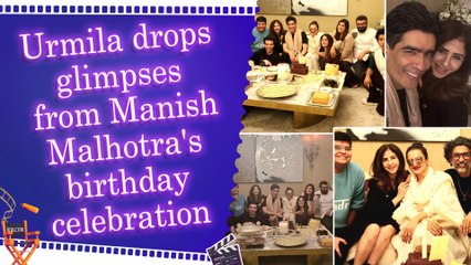 Urmila Matondkar gives fans a sneak peek into Manish Malhotra’s birthday party
