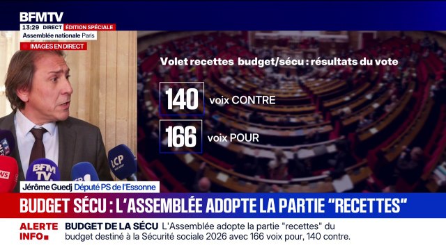 Budget de la Sécurité sociale: Ce n'est pas le budget idéal, mais c'est un budget de compromis , affirme Jérôme Guedj, député PS