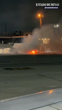 Incêndio em equipamento força evacuação de avião em Guarulhos