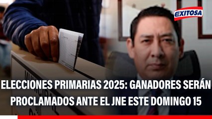 Elecciones Primarias 2025: Ganadores serán proclamados ante el JNE este domingo 15 de diciembre