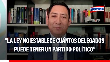 Michel Samaniego: "La ley no establece cuantos delegados como mínimo debe tener un partido político"