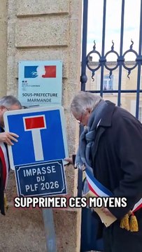 Les élus manifestent à Marmande contre le projet de loi finances 2026
