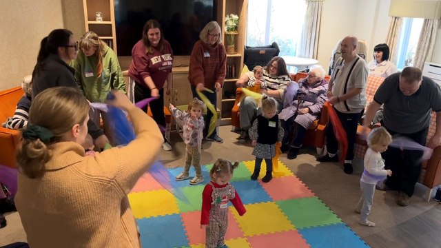 Colton Care Home's Intergenerational Baby Group sharing Songs & Smiles