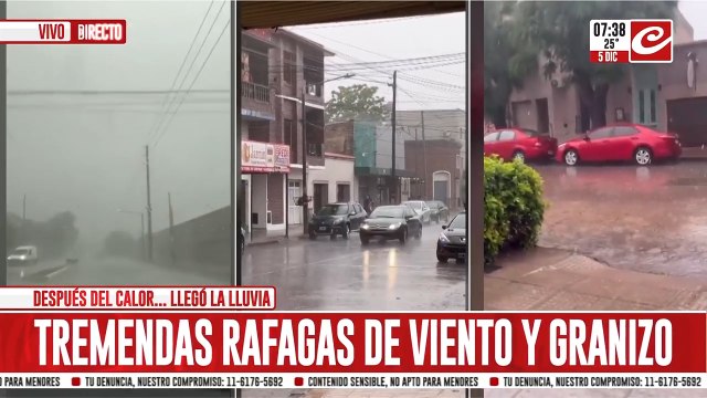 Fuerte temporal de lluvia y viento causó destrozos en Olavarría
