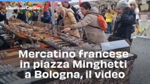 Mercatino francese in piazza Minghetti a Bologna, il video