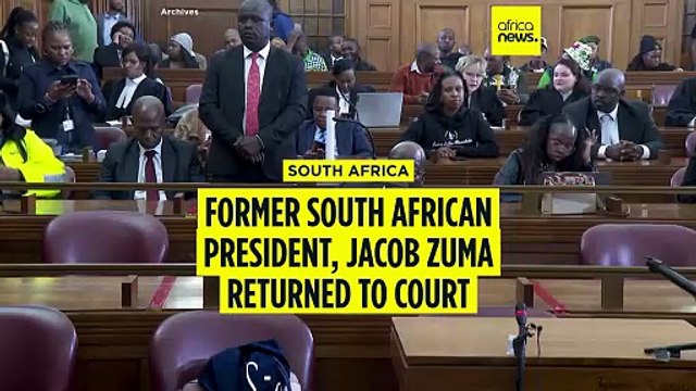 Former South African president Jacob Zuma returned to court on Thursday, alongside French arms manuf