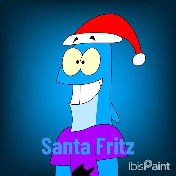Fritz the Fish: Santa Fritz in Speedpaint