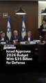 Israel Approves 2026 Budget With $35 Billion for Defense