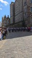 Edinburgh and bagpipers show in Cockburn street 💙🏴❤️