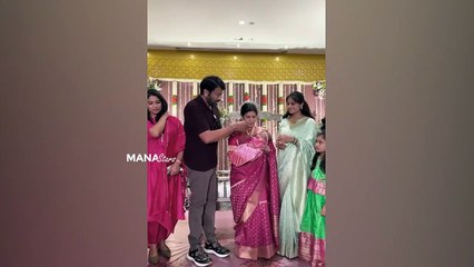 Megastar Chiranjeevi & Surekha Attend His Manager Swamynath’s Daughter Naming Ceremony