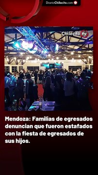 Mendoza: Familias de egresados denuncian que fueron estafados con la fiesta de egresados de sus hijos.
