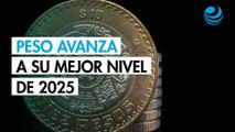 Peso avanza contra el dólar a su mejor nivel de 2025