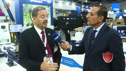 رئيس الشركة العربية والعالمية للبصريات يكشف عن جديد منتجات الشركة بمعرض "إيديكس" للصناعات الدفاعية