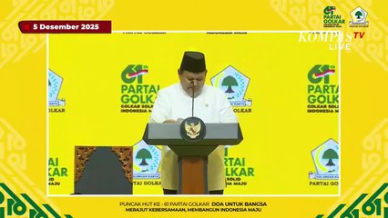 [FULL] Pidato Prabowo Singgung Pihak Nyinyir dan Politik Berbiaya Mahal di HUT ke-61 Golkar