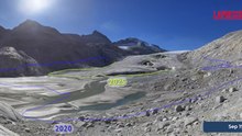 Il ghiacciaio dell'Adamello ha perso 450m in 6 anni: il suono dell'arretramento