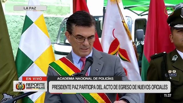 Presidente Paz compromete respaldo a la institucionalidad de la Policía Boliviana a través de seis acciones