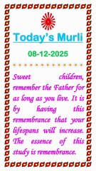 🇲🇰 Today’s Murli 8 December 2025 English | Today Murli in Male Voice | BRAHMA KUMARIS Murli in Eng