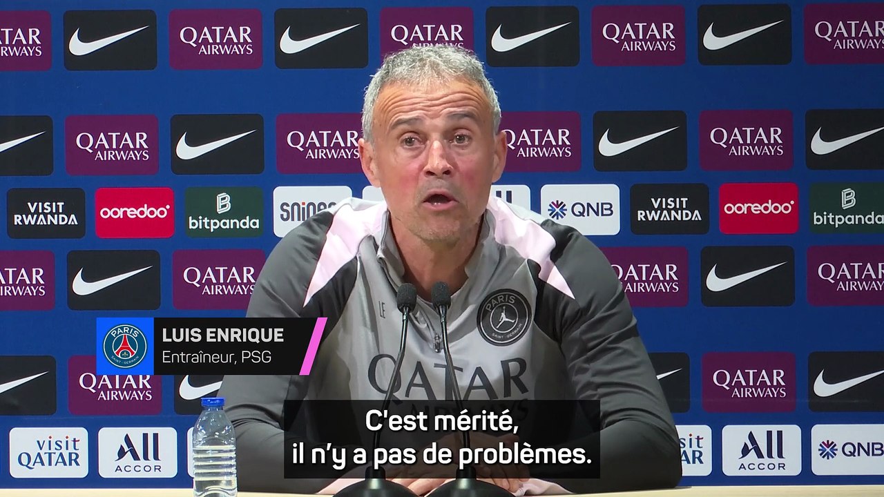 Luis Enrique : "Lens leader, c'est mérité"