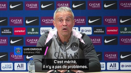 Luis Enrique : "Lens leader, c'est mérité"