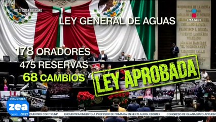 La Cámara de Diputados aprueba en lo general la reforma a la Ley de Aguas