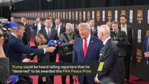 President Trump arrives at Kennedy Center in Washington DC