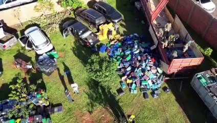 Quase 90 toneladas de maconha são apreendidas a apenas 167 km de Umuarama; imagens