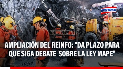 Paola Herrera sobre ampliación del Reinfo: "Da plazo para que se siga debatiendo la Ley Mape"