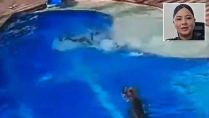 Estremecedor relato de la patrullera que salvó a una niña que se estaba ahogando en una piscina