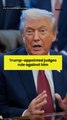 Trump-appointed judges rule against him