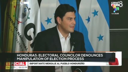 FTS 16:30 5-12: Honduras electoral councilor denounces electoral process manipulation