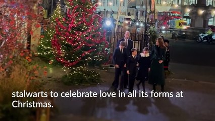William and Kate join celebrities for Together at Christmas carol service