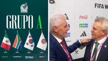 Javier Aguirre se encuentra con Hugo Broos, DT de Sudáfrica tras darse a conocer encuentro en el Mundial 2026