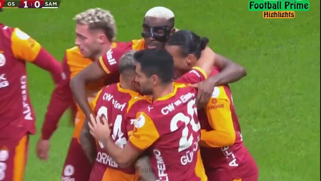 Galatasaray Gs-Samsunspor 3-2 Victor Osimhen Maçı Özeti ve Golleri (Süper Lig) 2025