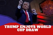 President Donald Trump dances to YMCA at the end of the World Cup draw