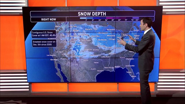 Impressive: Almost half the country covered in snow