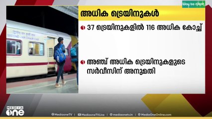 ഇന്‍ഡിഗോ വിമാനങ്ങള്‍ റദ്ദാക്കി;  37 ട്രെയിനുകളിലായി 116 അധിക കോച്ചുകള്‍ സജ്ജീകരിച്ചു