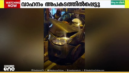 അയ്യപ്പഭക്തരുടെ  കാർ തിരുവനന്തപുരത്ത് അപകടത്തിൽപ്പെട്ടു