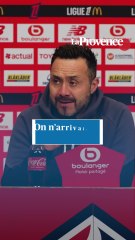 Lille-OM : "On n'a pas aligné pas trois passes”,  Roberto De Zerbi tacle ses joueurs