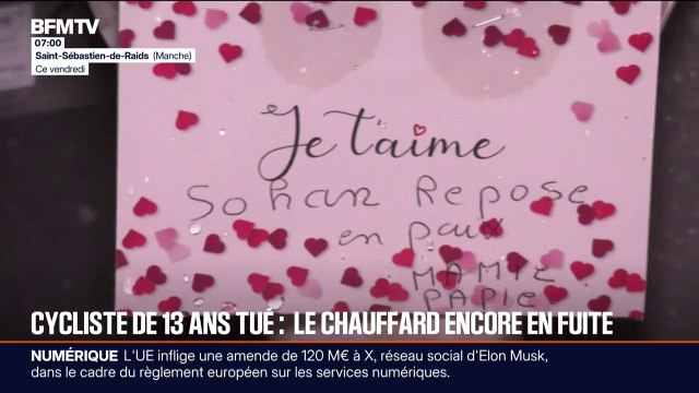 Le chauffard qui a renversé et tué Sohan, un cycliste de 13 ans, dans la Manche, toujours en fuite