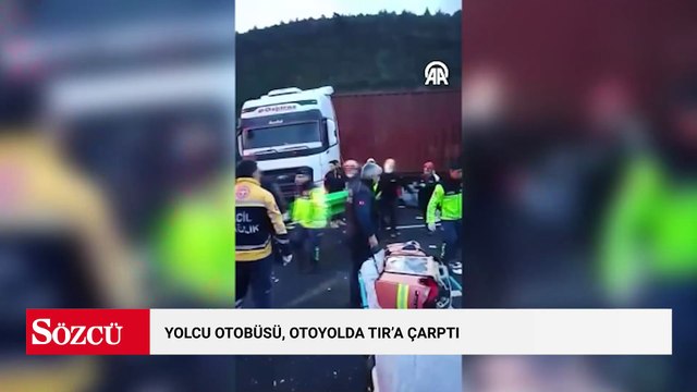 Yolcu otobüsü, otoyolda TIR'a çarptı; 6 ölü, 11 yaralı