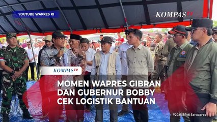 Momen Wapres Gibran dan Gubernur Bobby Cek Logistik Bantuan Korban Banjir Sumatera