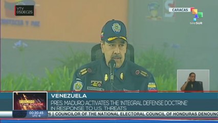 VENEZUELA l Pres. Maduro activates 'integral defense doctrine' in response to U.S threats