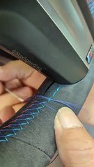 New wheel, same car, whole new vibe. 😎 #automobile #steeringwheelcover #sewing #tutorial #bmw #diy