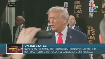 U.S l Pres. Trump, Sheinbaum, and canadian PM held private meeting