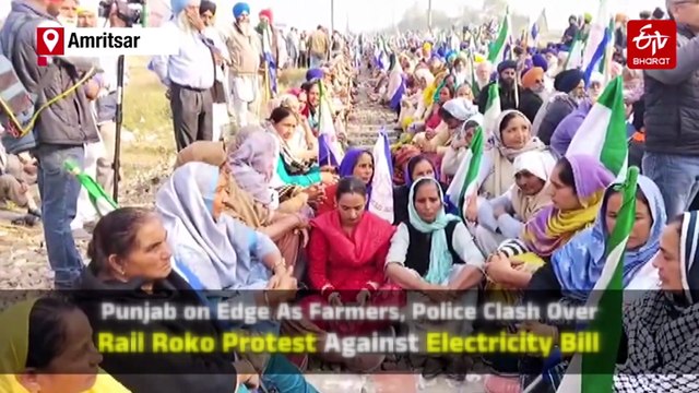 Punjab on Edge As Farmers, Police Clash Over Rail Roko Protest Against Electricity Bill